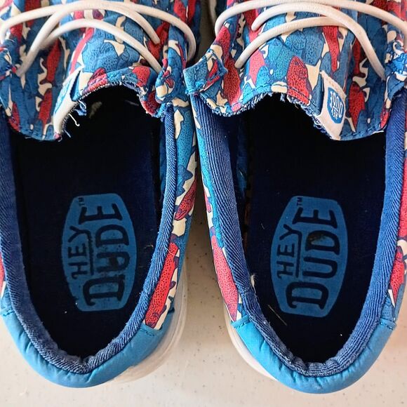 Hey Dude Men’s Fish Camo Slip-On Loafer Shoes Lightweight Casual - 8 - Picture 7 of 9